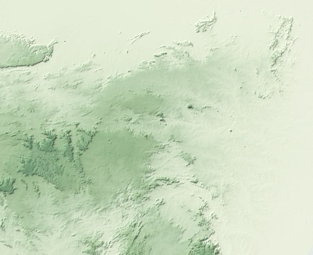 Relief of Jharkhand, clipped to its Natural Earth state outline