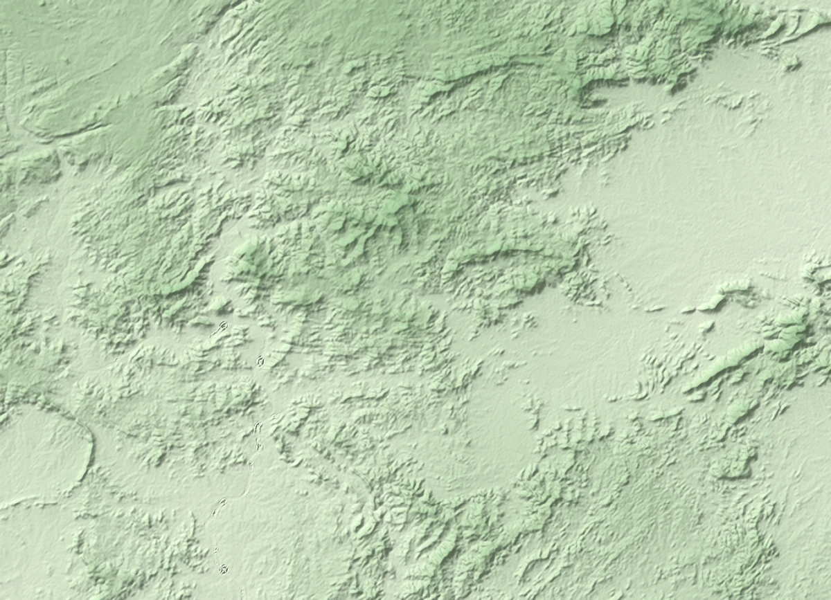 DEM-derived regional relief around the three place references in West Singhbhum, Jharkhand